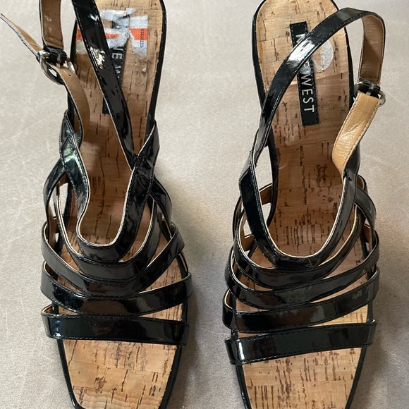 Nine West Women's Black Slingback 3.5” Strappy Sandals Size 9 M. Never Worn! - Picture 4 of 5